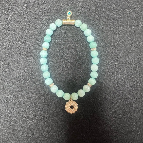 Spartina 449 Jewelry - Spartina 449 Blue and Gold Beaded Bracelet
